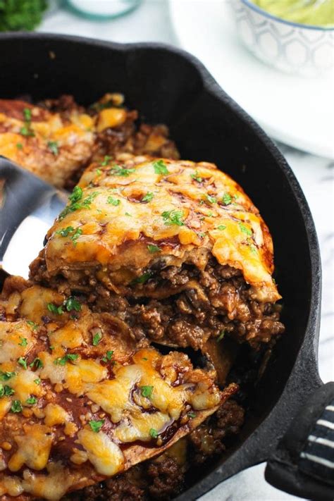 FiveIngredient BBQ Beef Tortilla Pie