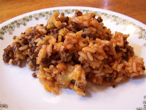 TriedandTrue cooking with Heidi Hamburger Rice Skillet